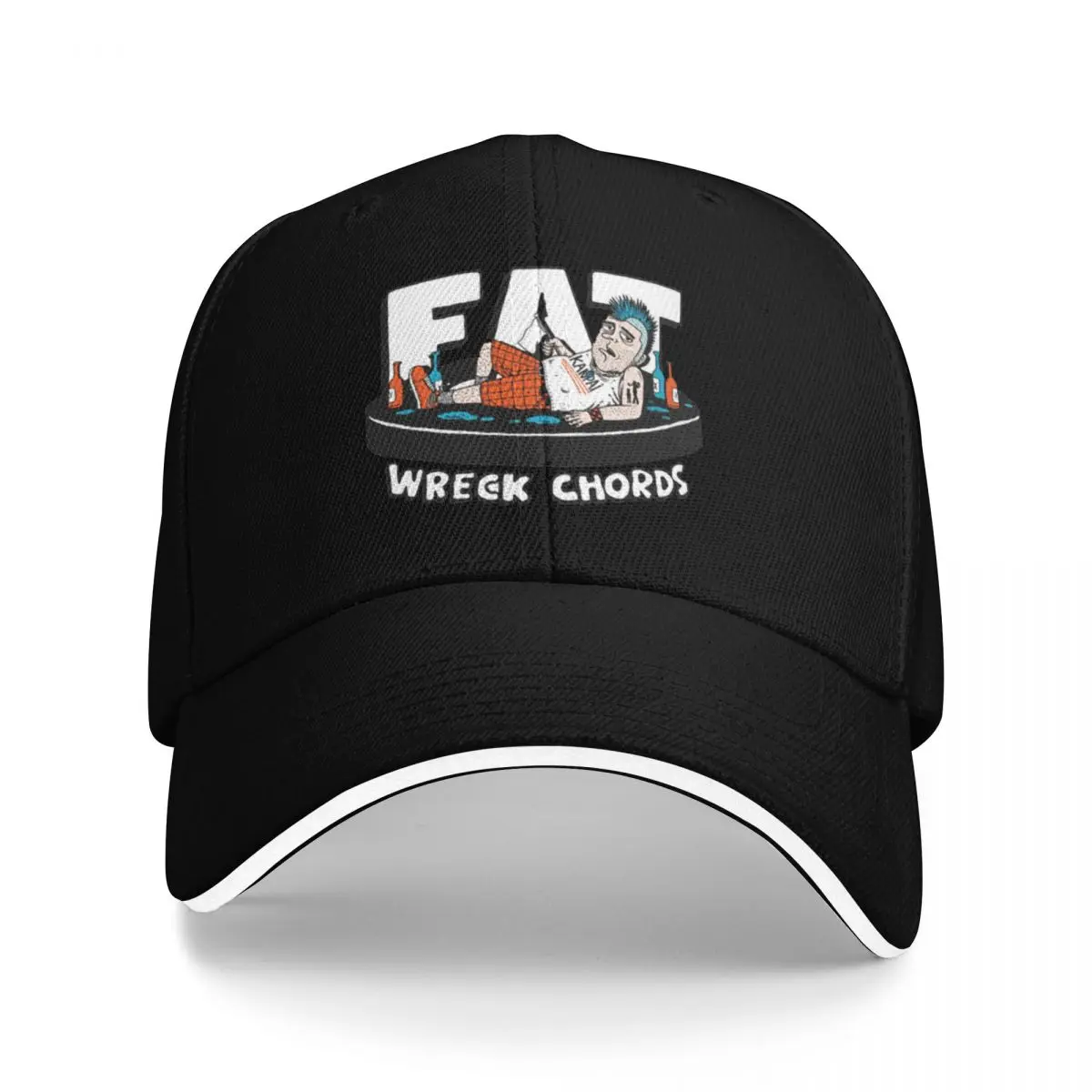 Funny Fat Punk Wreck Chords Lagwagon Summer Baseball Caps Women Unisex Male Beach Sunscreen Hat Hip Hop Trucker Cap