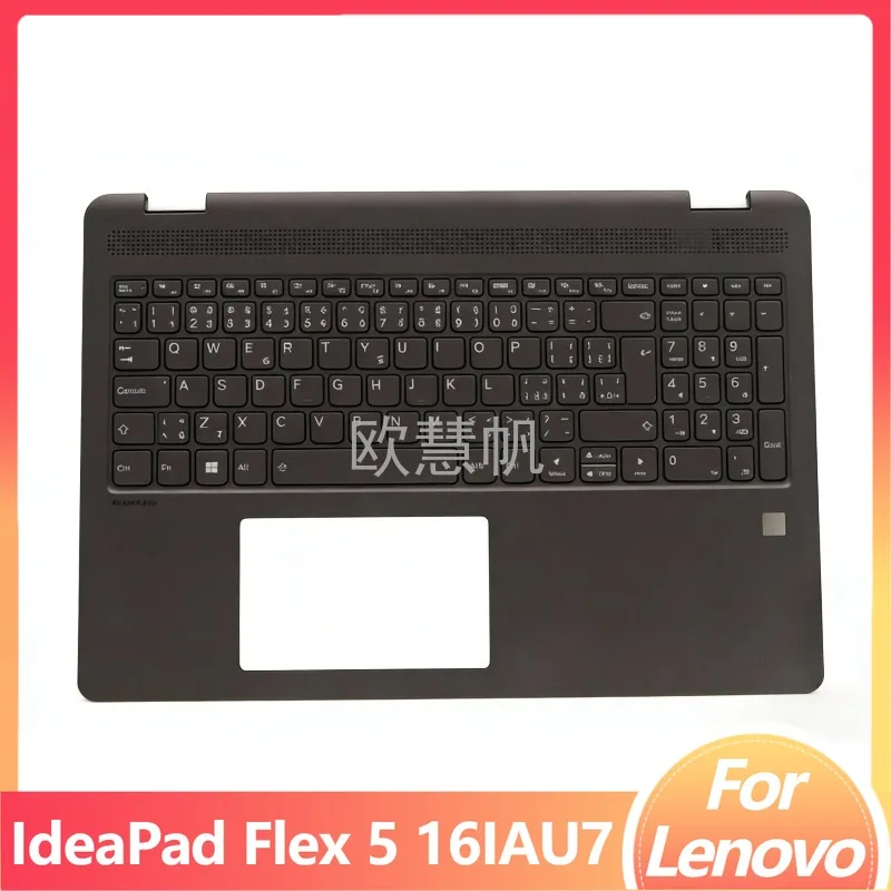 GE/FR/TH/BG/CZ/Hebrew/Arabic New Repair Accessories for Lenovo IdeaPad Flex 5 16IAU7 Laptop Palmrest Upper Cover with Keyboard