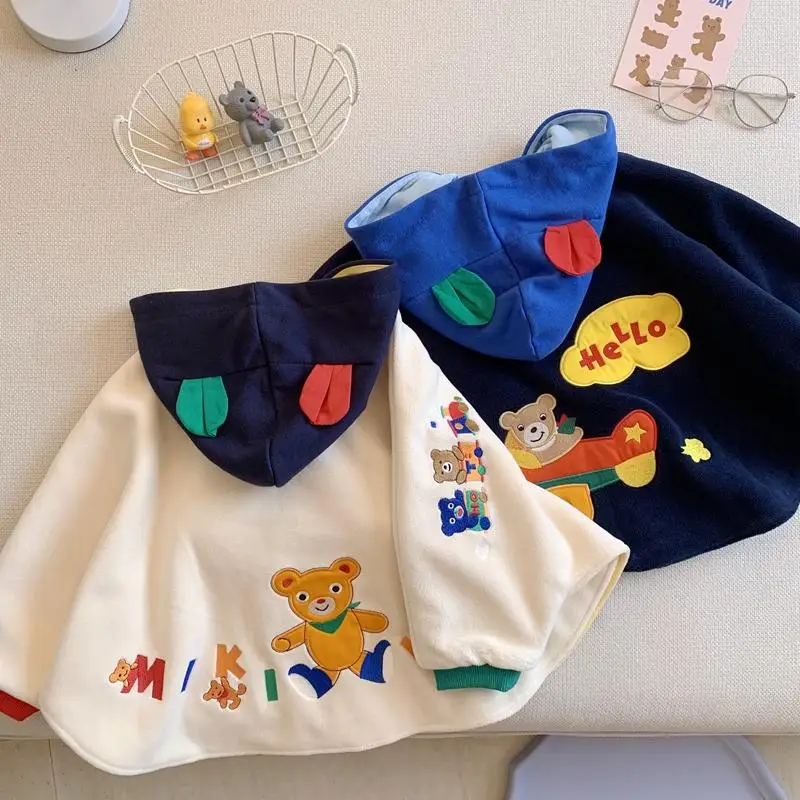 厚手のフリース秋冬コート赤ちゃん用かわいい防風帽子子供服アウターベビー服子供服