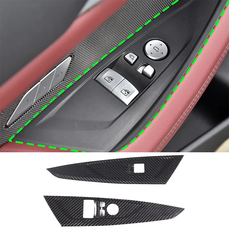 For 2020-2023 BMW 4 Series/G26  window lifter decorative frame Auto parts Real carbon fiber Convertible/hard top version