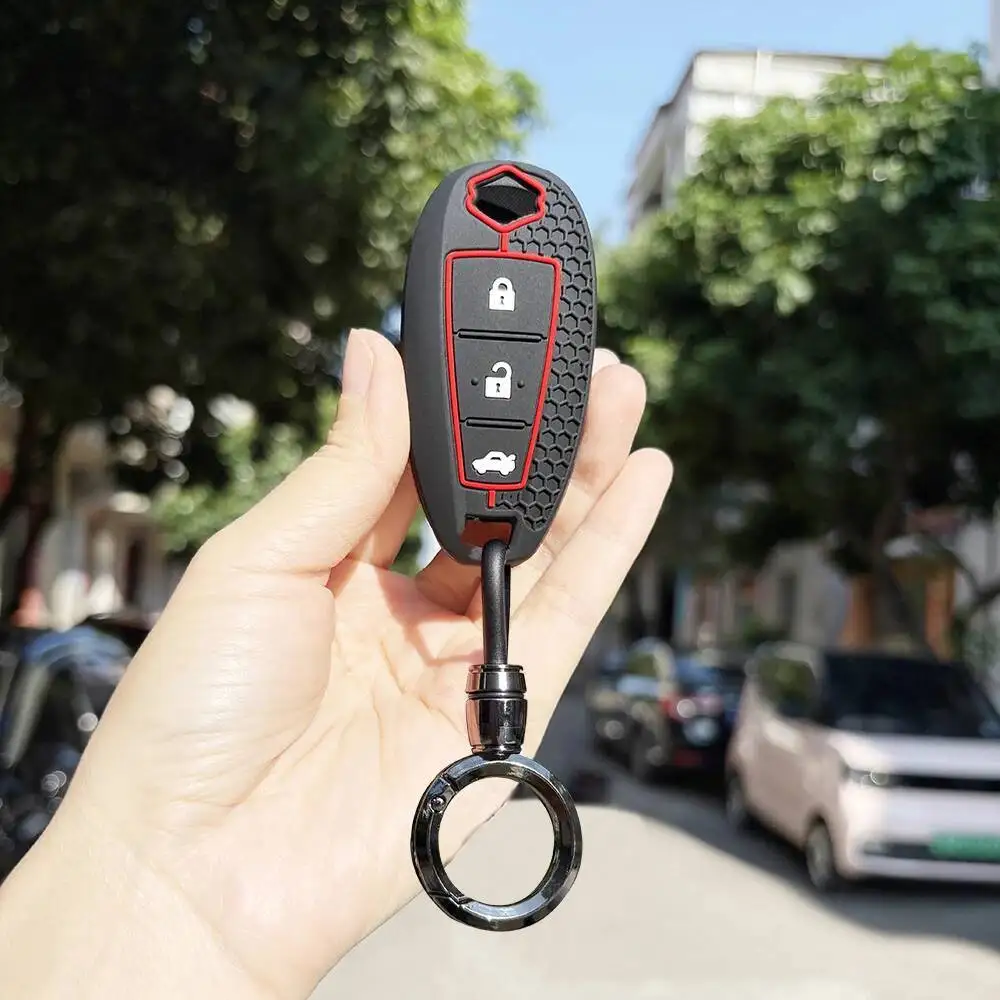 Soft Key Case Protect For Suzuki Vitara Swift Ignis Kizashi SX4 Baleno Ertiga Keyless Accessories Key Holder Car Key Caps