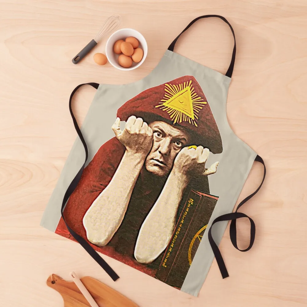 

Aleister Crowley // Vintage Occult Paganism Fan Art Apron christmas kitchen Dress Apron