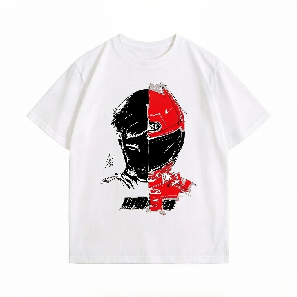 Riding vehicle convoy No. 93 motorcycle. Short-sleeved summer men's and women's short-sleeved shirts, loose fit.