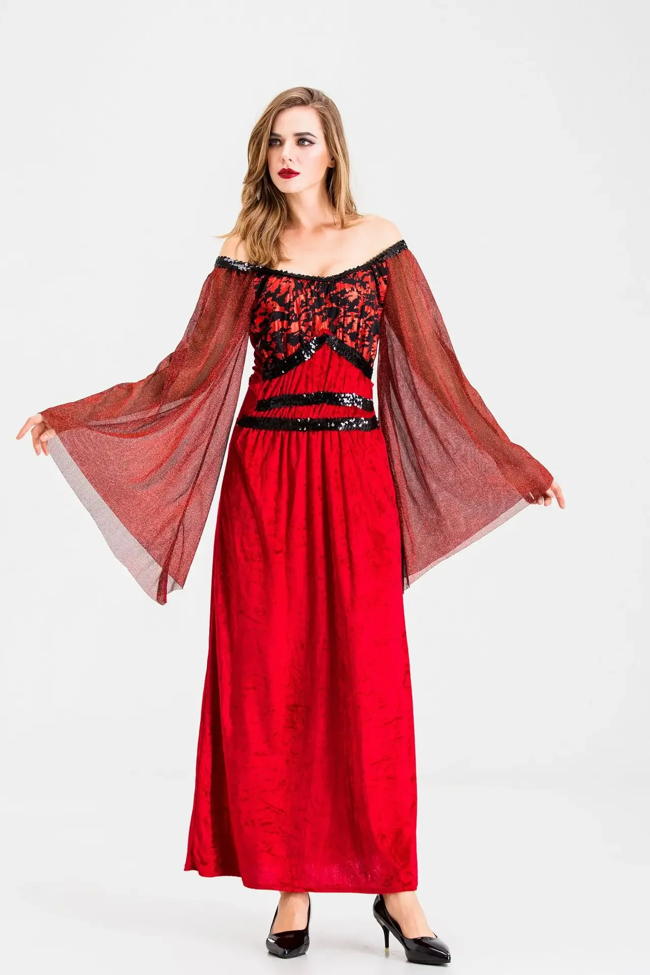 Robe de soirée pour femme SAFCosplay, olympiques de mariée, vêtements de vampire effrayants, robes de reine, Halloween