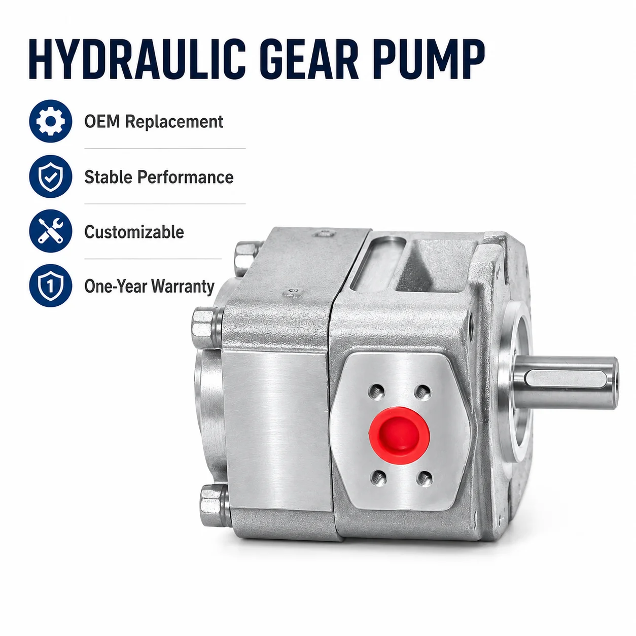NBL4-C125 Lufeng Factory OEM Big Large Flow 125Cc/rev Low Pressure Hydraulic Internal Gear Pump Replacement QT51-125 Rated 6MPa