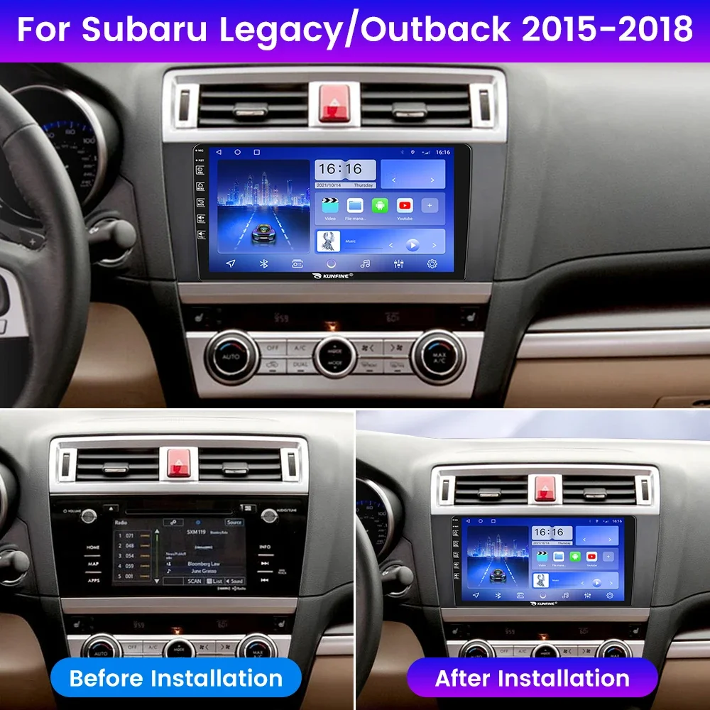 Android Car Radio For Subaru Legacy/Outback 2015-2018  2Din Octa Core GPS Navigation Player IPS Screen Carplay Android Auto