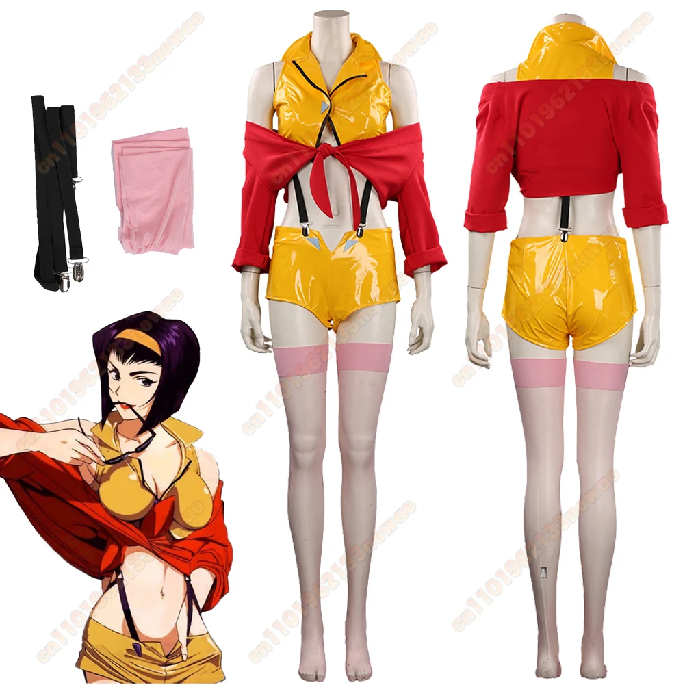 

MINISO Faye Valentine Fantasy Anime Cowboy Cosplay Bebop Costume Disguise Adult Women Cosplay Roleplay Fantasia Outfits Female