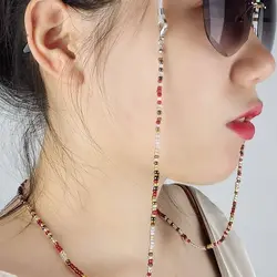 Fashion Eyeglass Chains for Women Crystal Sunglasses Chains Anti Slip Glasses Cord Holder Bohemian Eyewear Lanyard Necklace