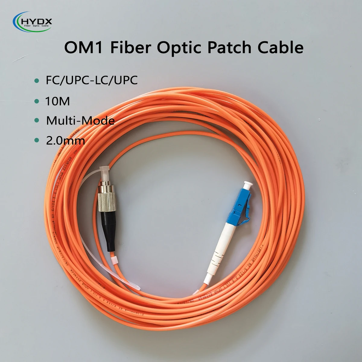 

Fiber Optic Cable FC/UPC-LC/UPC 10M Multi-Mode Single Core 62.5/125μm 2.0mm Indoor Extension Cable Simplex Convert Patch Cord