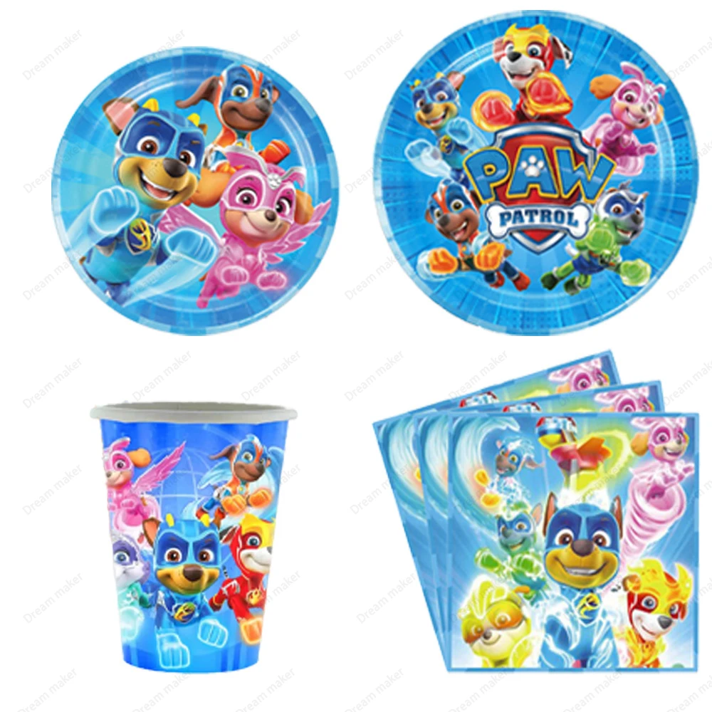 Paw Patrol Birthday Party Supplies 7/9 Inch Paper Plates Cups Napkins Various Paw Patrol Style Party Supplies One Stop Selection view 6