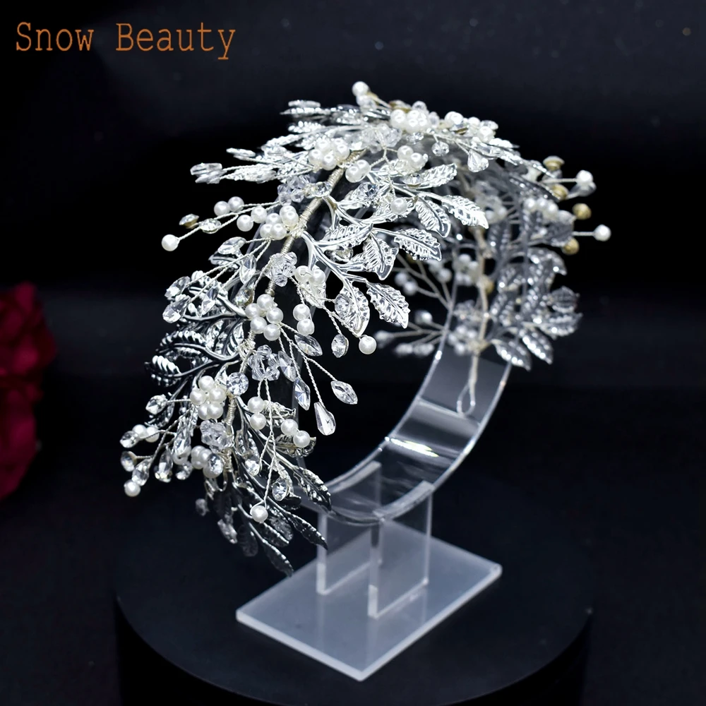 

A514 Vintage Bride Headband Hair Jewelry Wedding Headpieces Women Tiara Headwear Fashion Prom Hair Accessories Bridal Crowns