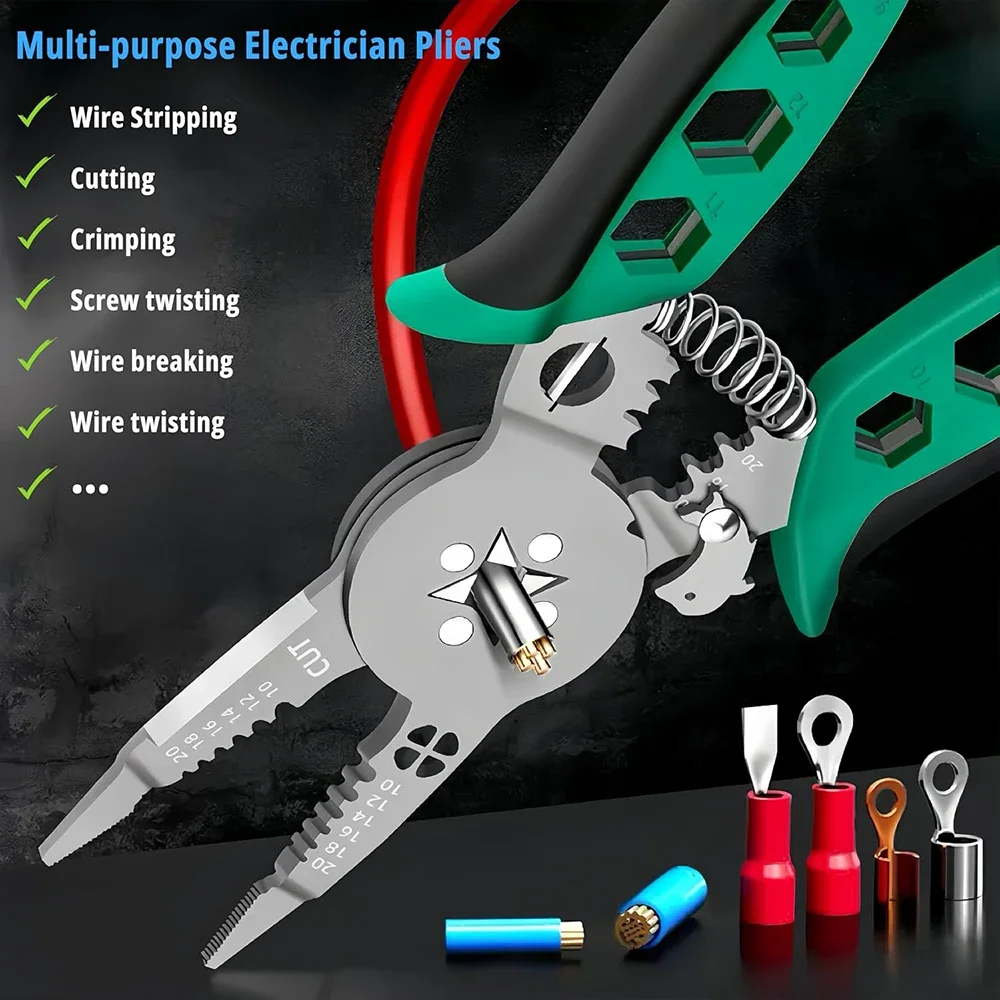 

Щипцы для резки кабеля, регулируемый автоматический инструмент для зачистки проводов, многофункциональные клещи для зачистки, обжимные клещи, ручной инструмент