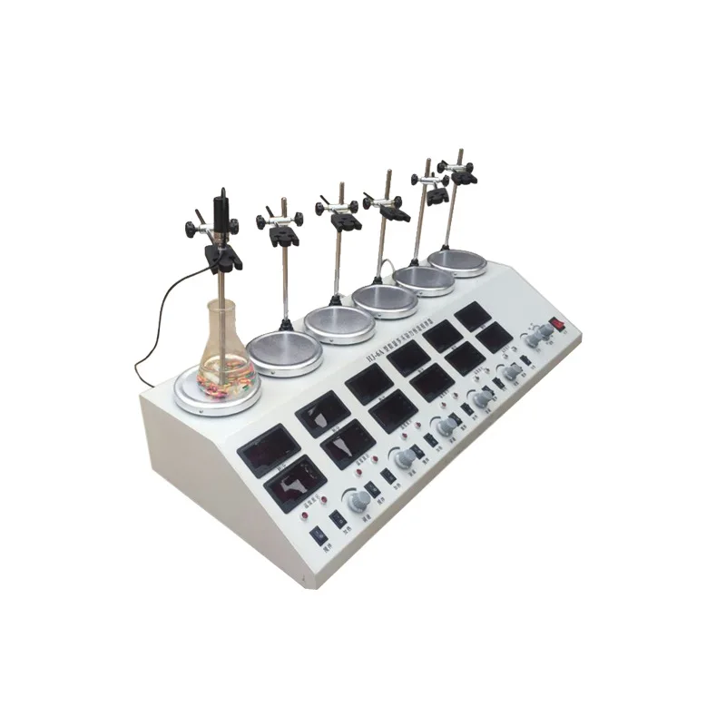 Magnetic heating stirrer, multi-head magnetic heating stirrer for experiments