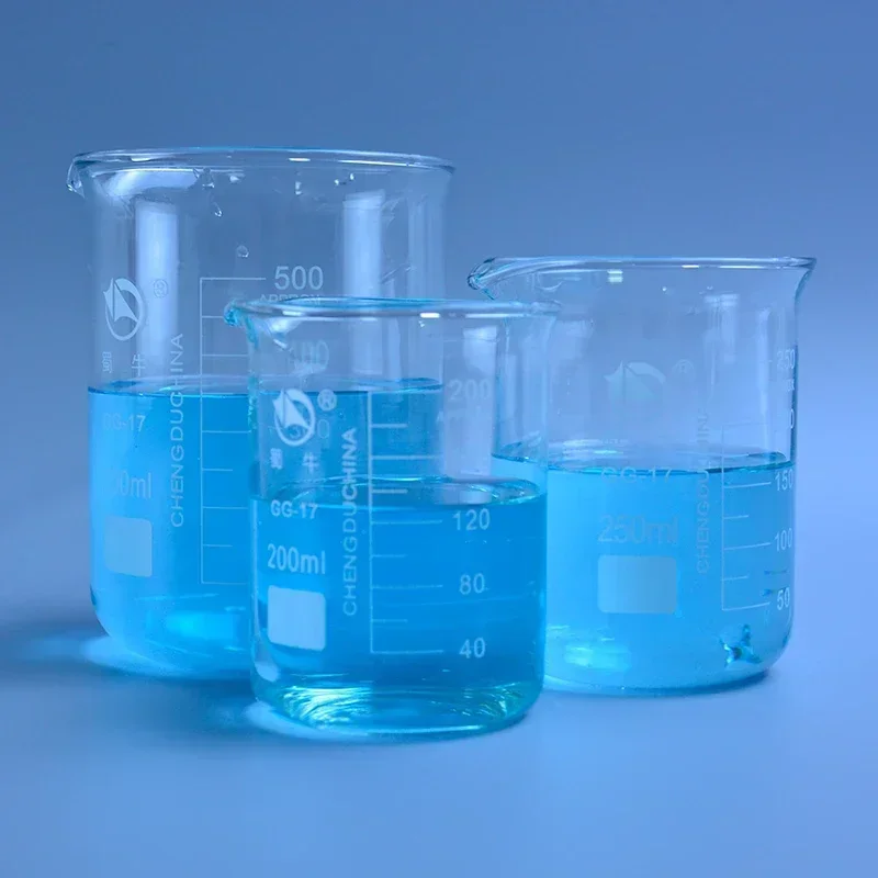 1PCS 50-3000ml Borosilicate Tall Form Beaker, Graduated Glass Lab Measuring Cup for Titration & Heating