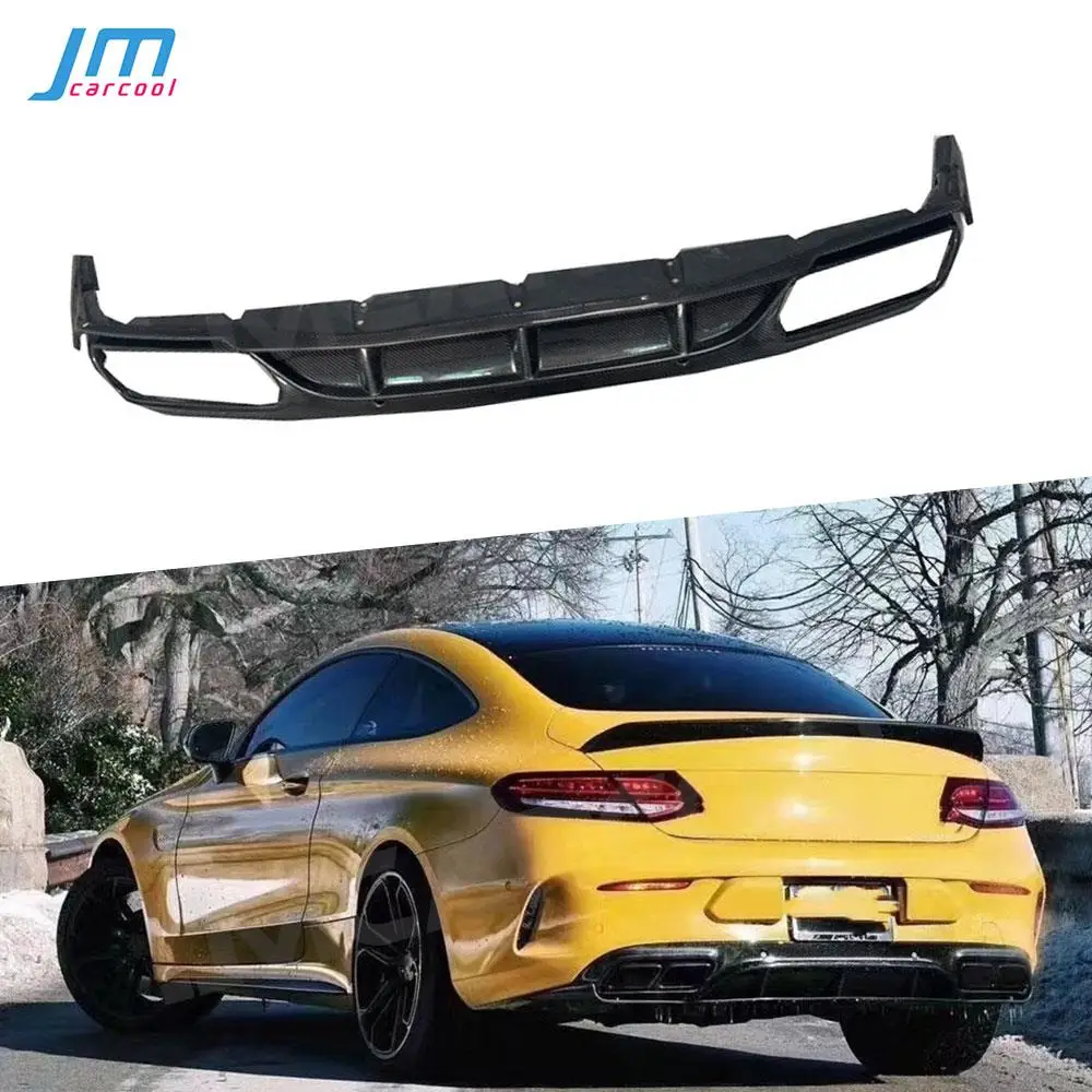 

Carbon Fiber material Rear Bumper Lip Diffuser for Mercedes-Benz C Class W205 C205 C63 AMG Coupe 2015 - 2020 Convertible