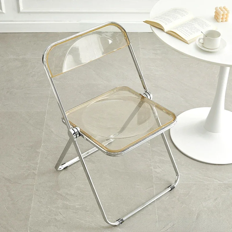 Chaise de jardin transparente pliante en acrylique, mobilier de maison, tabouret de terrasse, léger, Camping, pêche, plage, détente