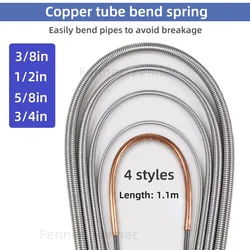 Internal Copper Pipe Bending Spring for Air Condition Steel Manual Pipeline Spring Tube Bending Tool 3/4/5/6 Points 10-19mm
