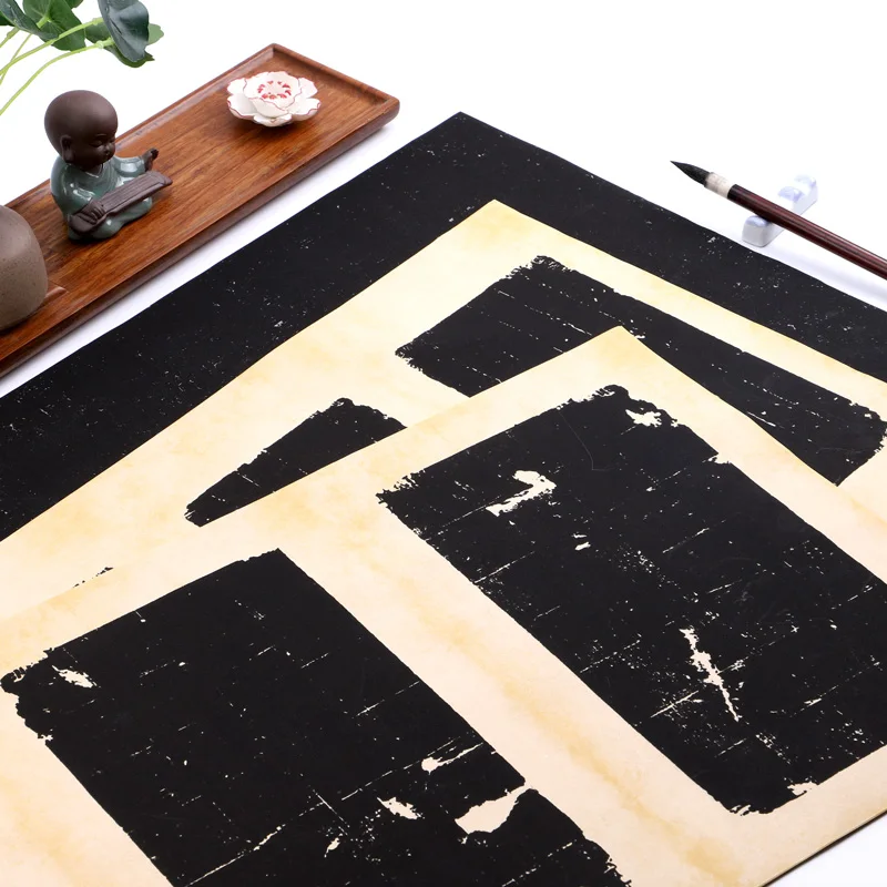 Batik Rubbings Xuan Paper Handwriting Scriptures Half Ripe Rice Paper Brush Calligraphy Practice Small Regular Script Xuan Paper