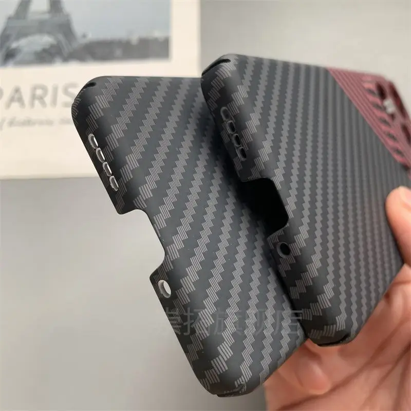 For Realme GT7 Pro GT 7T Case Simple Carbon Fiber Color Matching Texture PC Anti-drop Cover For Realme GT 7 Pro 7T Funda