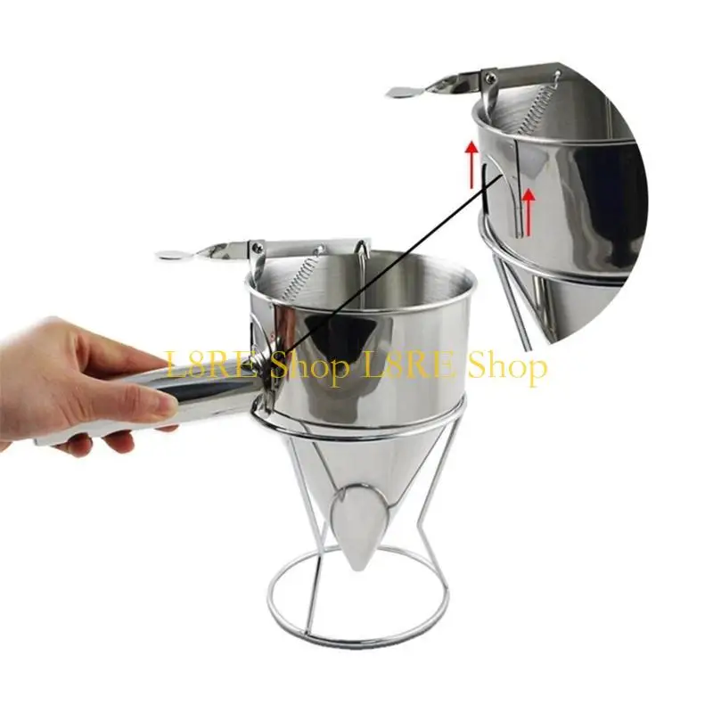 L8RE Dispenser Baking Supplies Dispensador Ferramenta assadeira Textura aço inoxidável Adequado para waffles