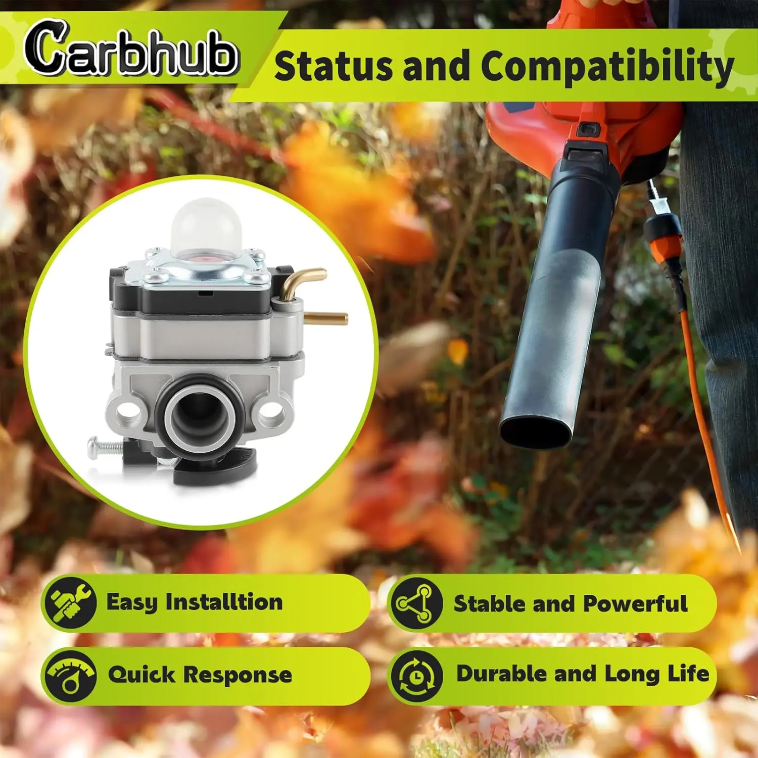 TB4BP Carburetor for Troy-Bilt TB4BP TBP6160 TB4BPEC Backpack Blower 753-05676A Carburetor
