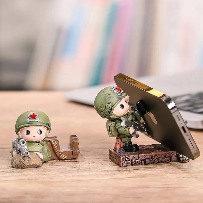 かわいいデスクトップオーナメントスタンドギフト、クリエイティブでキュートな新作ギフト、樹脂工芸品、オフィスデコレーション、iPhone 17/16対応の携帯電話スタンド