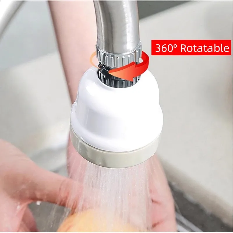 3 tryby Aerator do kranu Ruchoma elastyczna głowica kranu Dyfuzor prysznicowy Obrotowa dysza Regulowany kran wspomagający Akcesoria kuchenne — zdjęcie 5