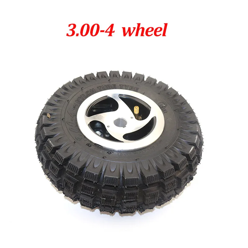 3.00-4 Scooter wheels Mini ATV 17mm /19mm Keyway  hub and  tire  inner  Off Road pattern tyre kit