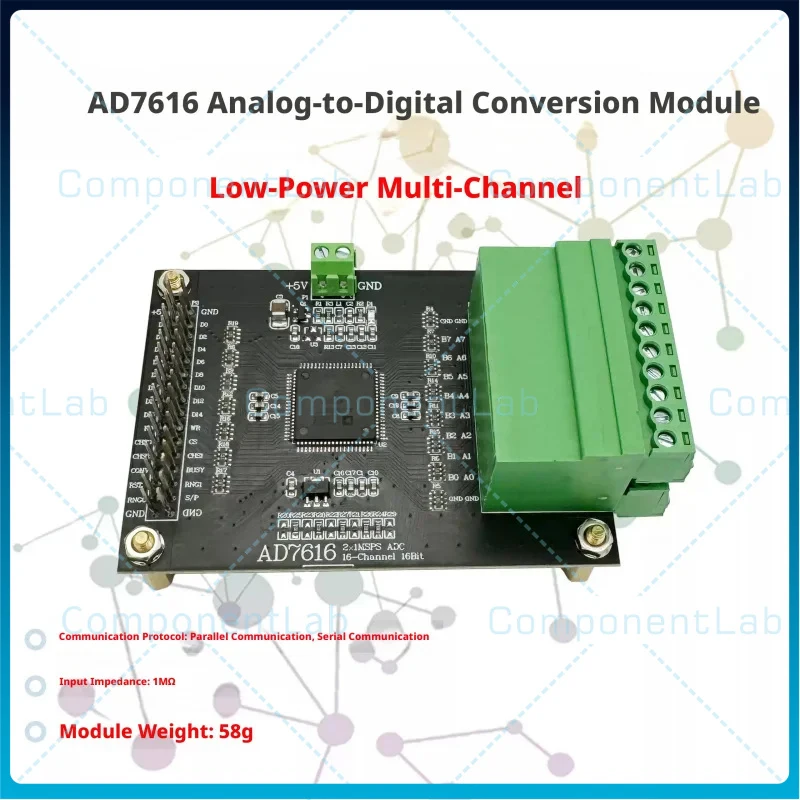 AD7616 ADC Module 16Bit 16-Channel High Speed Data Acquisition 1MSPS SAR ADC