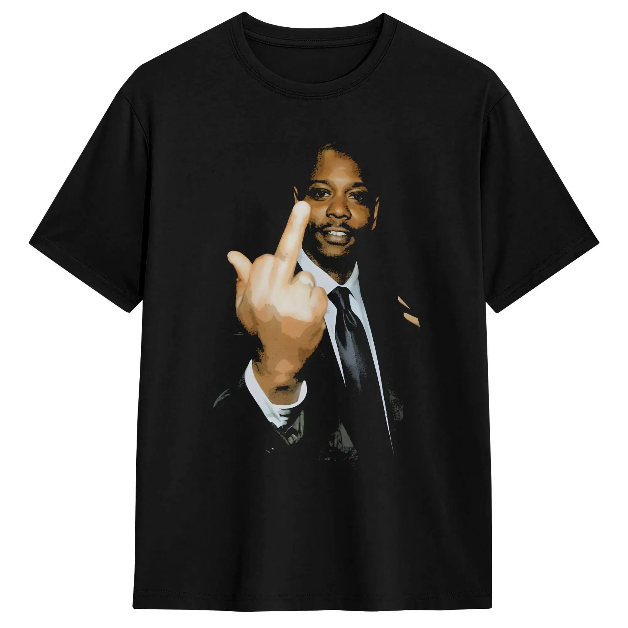 Dave Chappelle Funny Middle Finger T Shirt Summer Harajuku T Shirts Men 100 Cotton O Neck Oversize Top Tees Short-Sleeved Tshirt