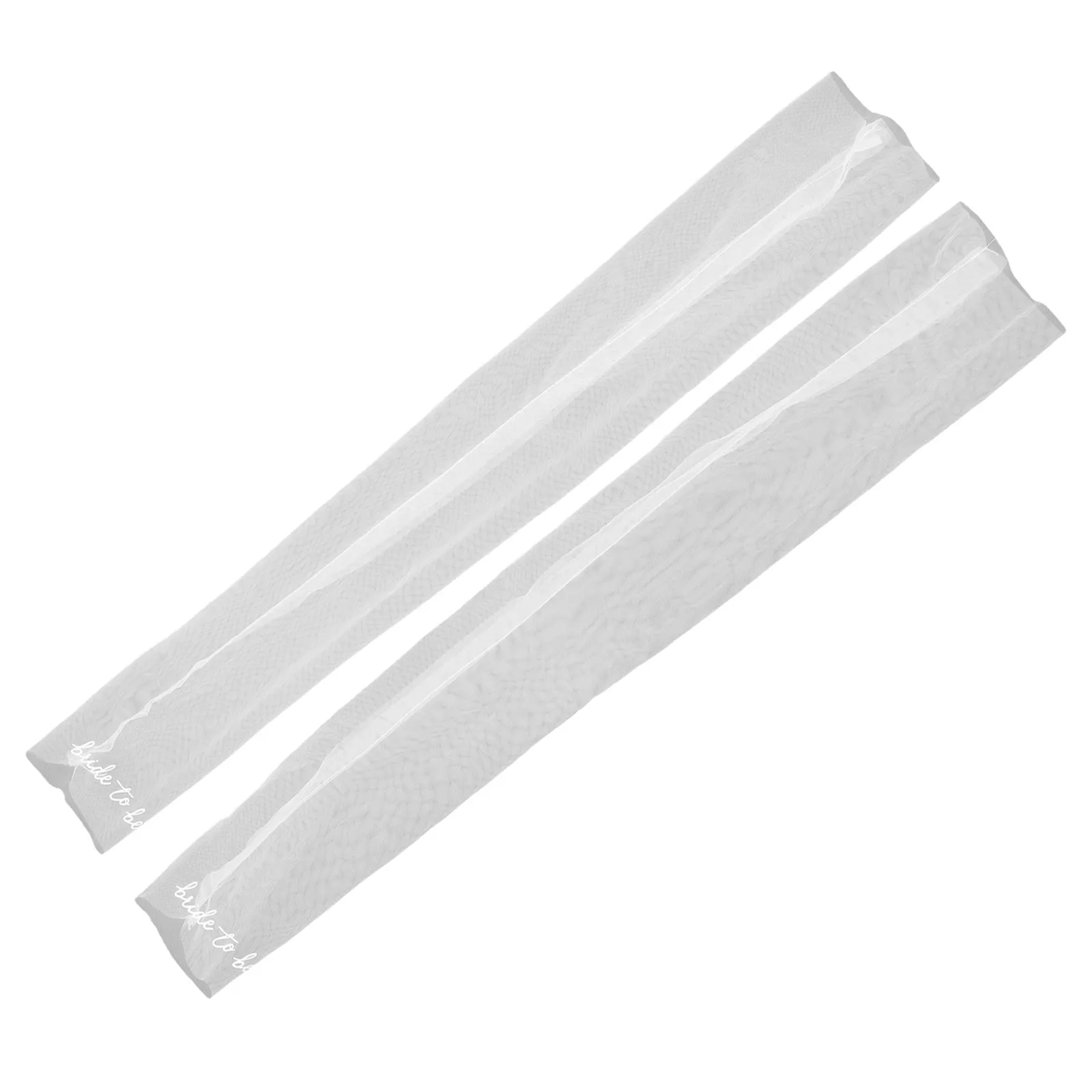 1Pair Long White Fingerless Bridal Gloves Mesh Tulle Sheer Lace Wedding Dress Gloves for Bride Party Wedding Sleeves
