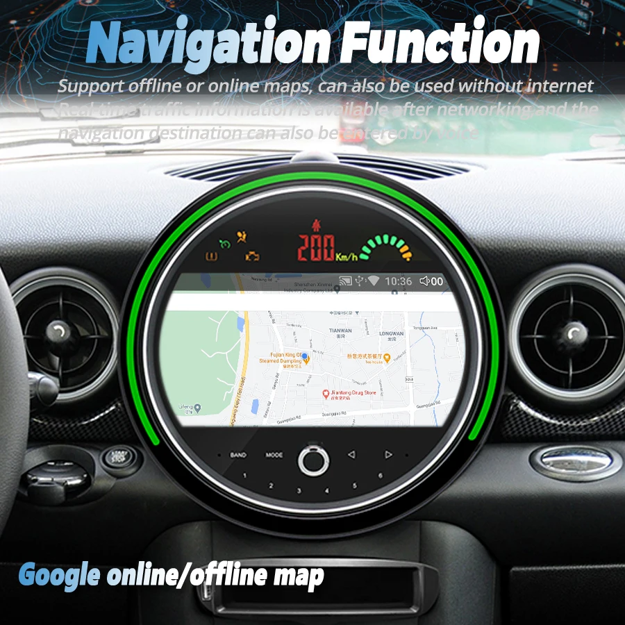 Untuk BMW Mini R56 2007-2010 Radio mobil 9 inci 256GB navigasi nirkabel Carplay GPS WIFI Video Stereo Multimedia Android 12 layar