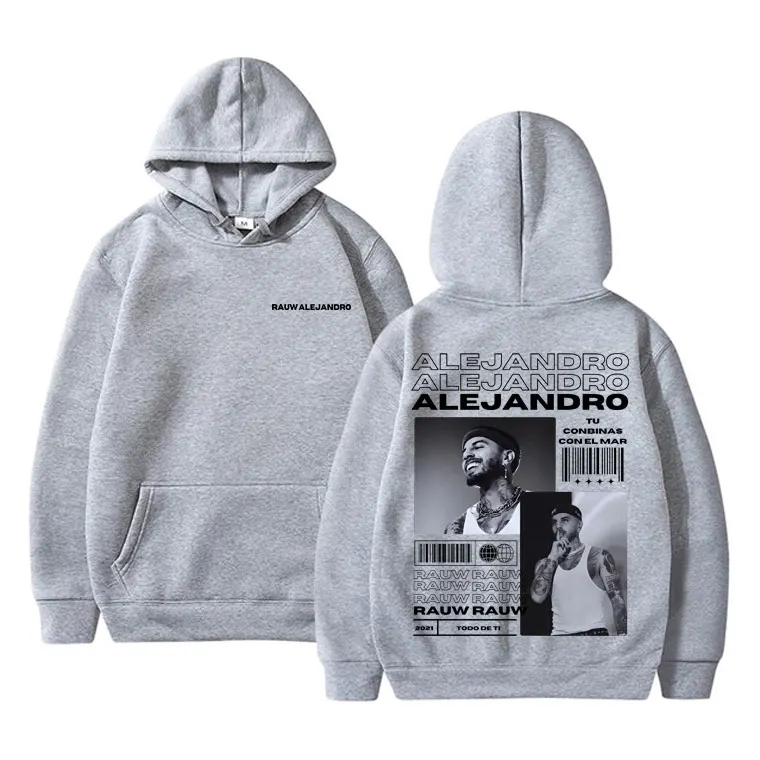 Rauw Alejandro Todo De Ti Album Print Hoodie Men Oversized Hip Hop Sweatshirt Male Fleece Hoodies Man Fashion Vintage Streetwear