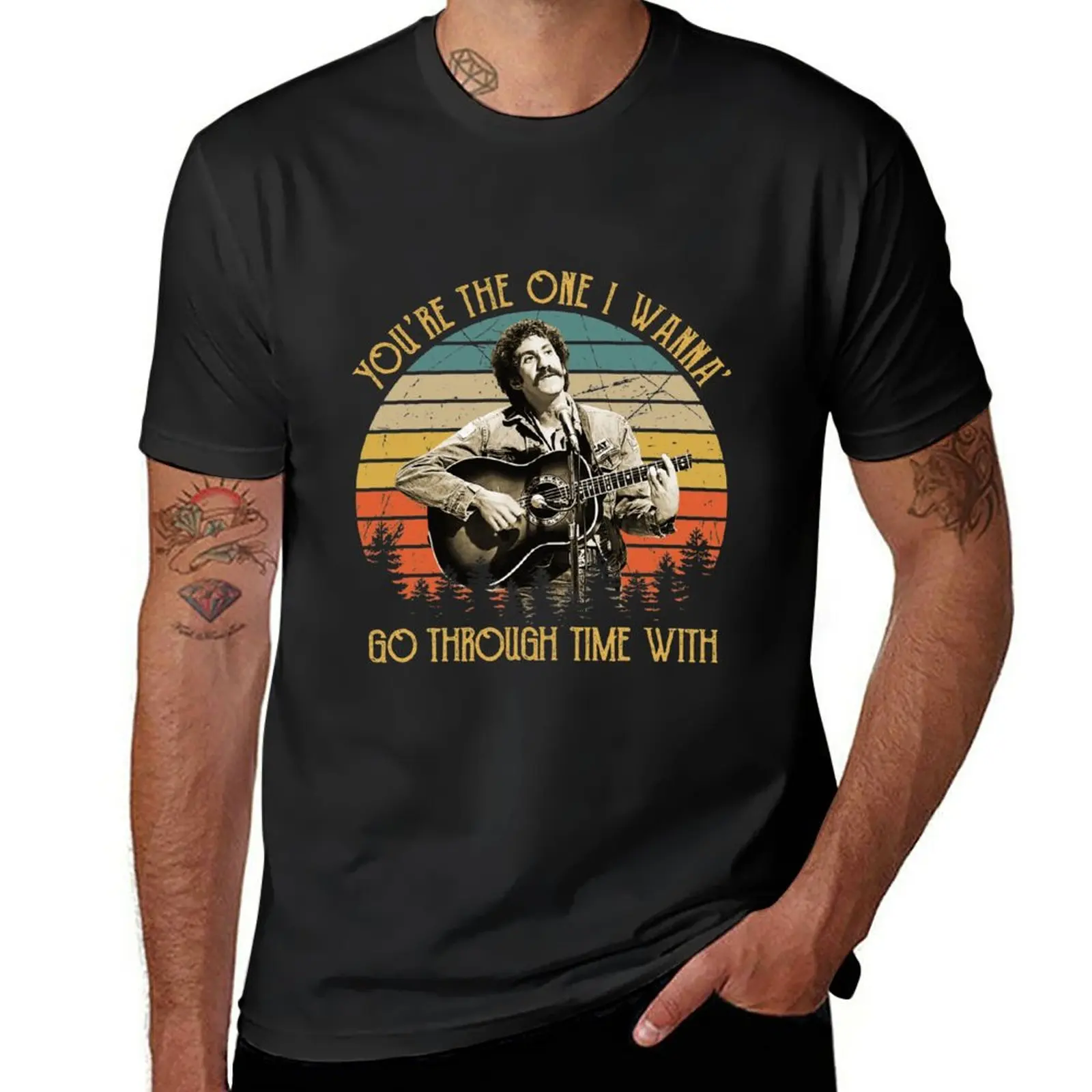 Vintage Jim Croce You're The One I Wanna' Go Through Time With T-Shirt summer clothes graphics oversized t shirts for men