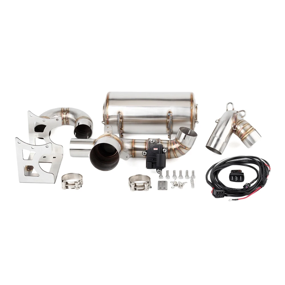 For Can Am Maverick X3 2017-2021 Maverick X3 R, Max Escape Motorcycle Exhaust Muffler Pipe With Volume Control Valve ATV Slip-on