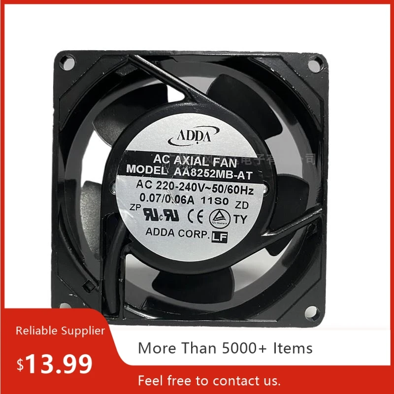 For ADDA AA8252MB-AT 8025 Fan 220-240V 0.07/0.06A Elevator Control Cabinet Cooling Fan 80x80x25mm 15CFM