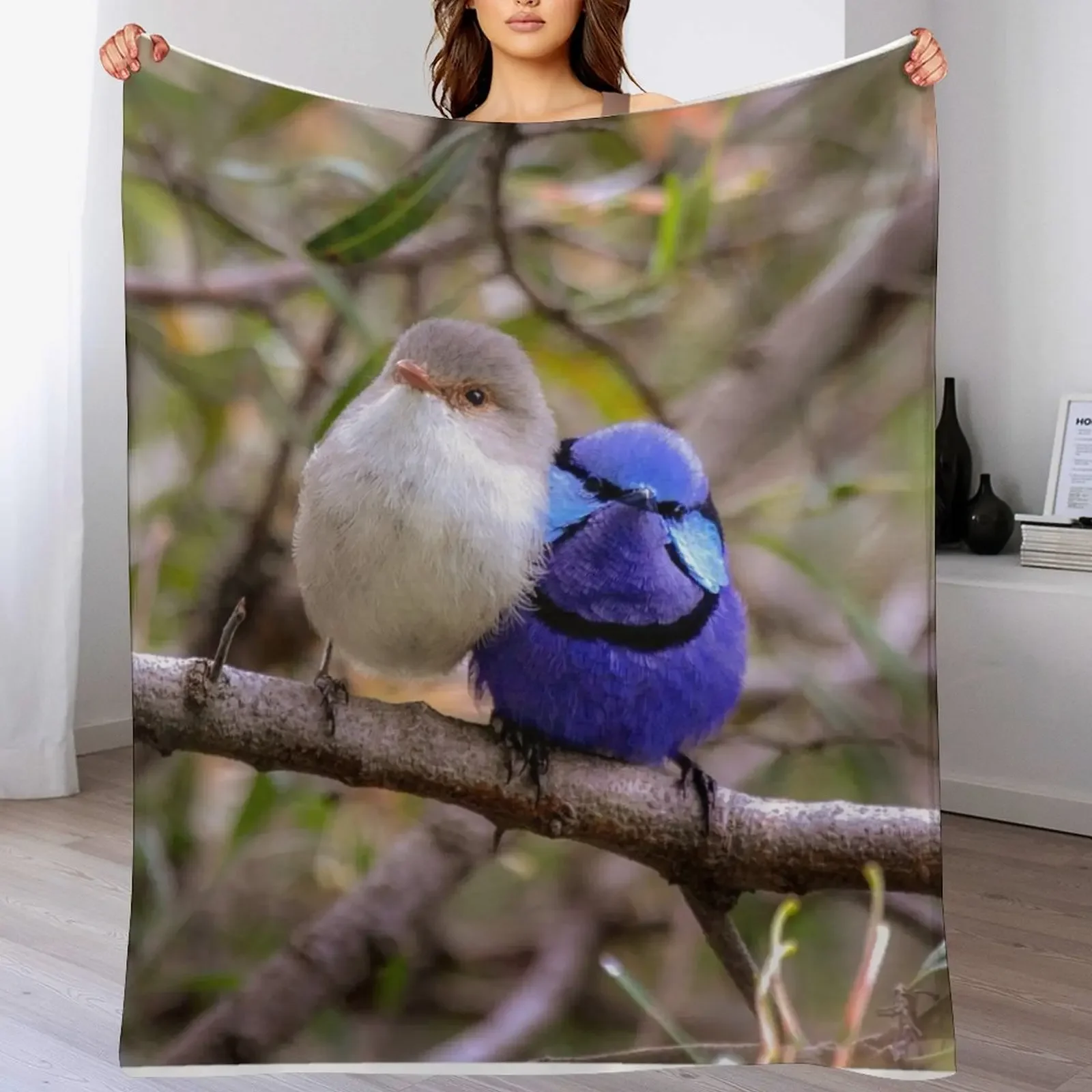 Love Birds Throw Blanket Warm Cozy Throw Blanket for Living Room Couch