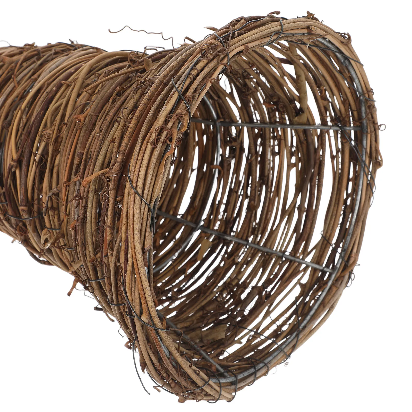 Rattan Lamp Shade Small Bell Pendant Light Cover Handmade Woven Vintage Farmhouse Wicker Bulb Guard Replacement Table Floor