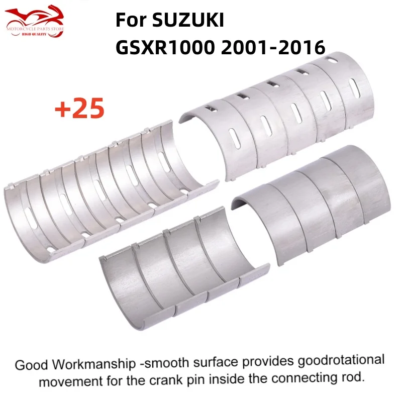 STD35mm +0.25 Motor Connecting Rod Crankshaft Main Bearing For Suzuki GSXR1000 GSX-R1000 2001 2002 2003 2004 2005 2006 2007-2016