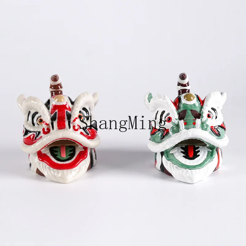 DSA lion ornament merchandise Lion head creative home countertop desktop model room decoration