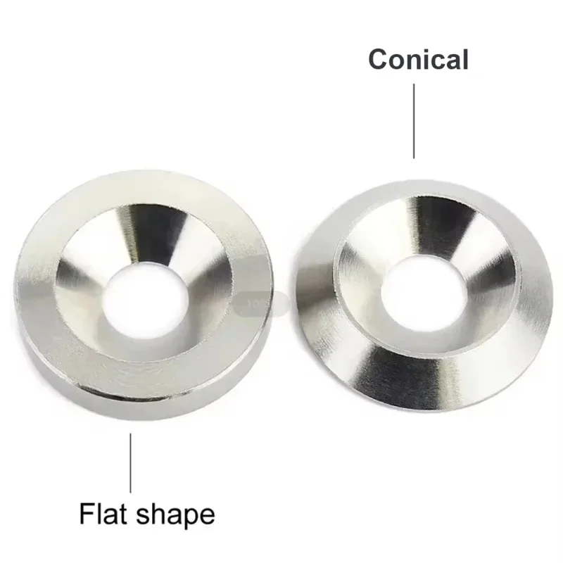 304 Stainless Steel Countersunk Washers Solid Tapered Convex Decorative Fish Eye Washers M3 M4 M5 M6 M8 M10