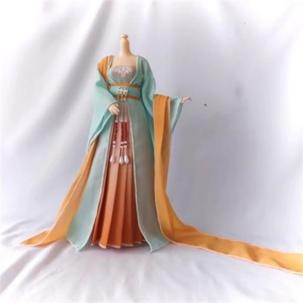 Customize Shirt  Dress 1/6 Scale Female Hanfu Chinese Ancient coat  Clothes Suit Model Fit 30cm Soldier Action Figure Body Toys