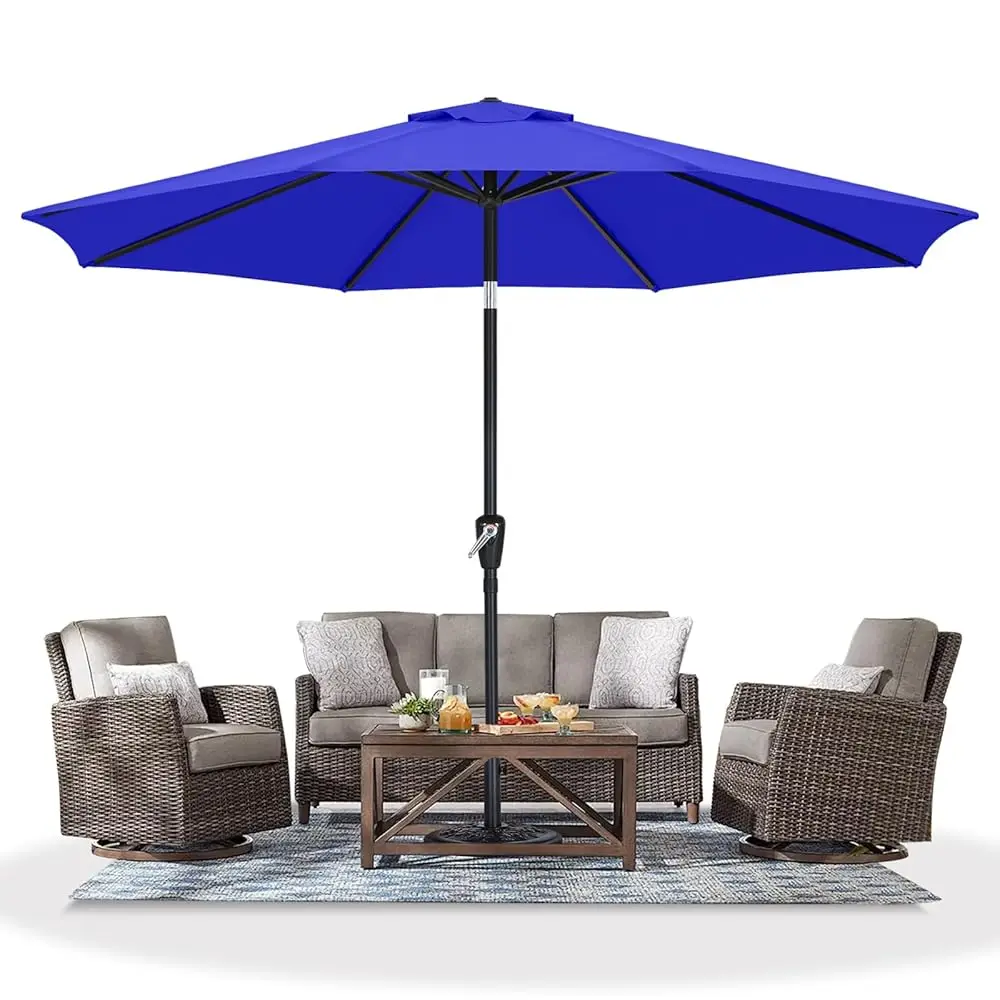 

Patio Umbrella For Outdoor Market Table -8 Ribs (11Ft,Blue)