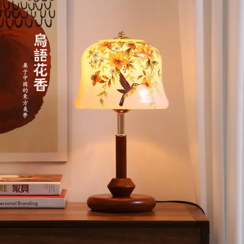 Creative Song Dynasty Style Bedside Lamp Modern Table Light for Bedroom Decor Night Reading Warm Glow Wedding Gift Home
