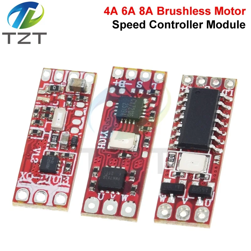 1S-3S DC 3.7V-8.4V 4A 6A 8A Micro Brushless Motor Driver Board Electric Regulator Drive For 1104 1106 1306 1407 Brushless Motor