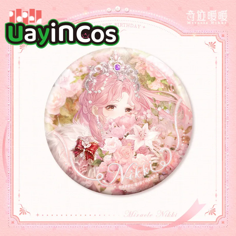

Original Miracle Nikki Tinplate Badge Brooch Pins Ornament Doll Keychain Anime Figure Game Toy Kids Gifts Cosplay