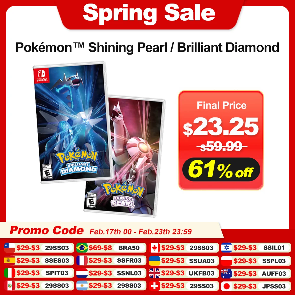 Pokemon Brilliant Diamond Shining Pearl Offerte di giochi per Nintendo Switch Carta da gioco fisica