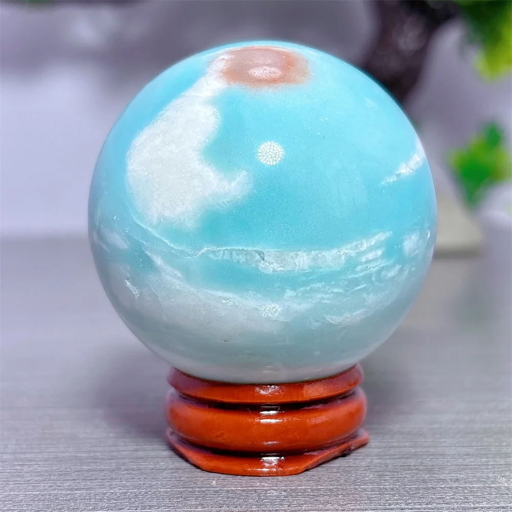 Caribbean Sphere Natural Crystal Home Decoration Room Decor Luck Quartz Stone Garden Healing Energy Love Gifts Craft Beautiful