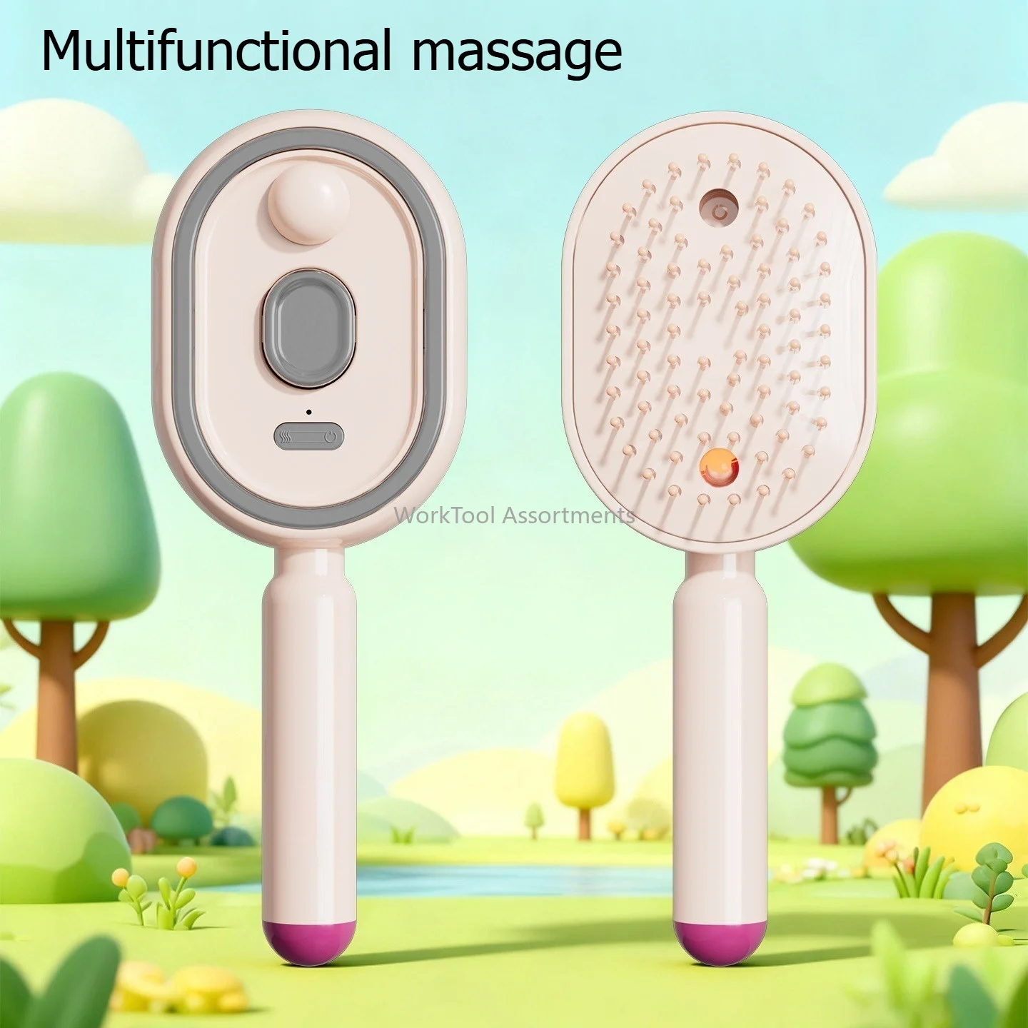 Electric explosion product spray airbag massage comb essential oil atomizer care self-cleaning anti-static hair wrapping comb