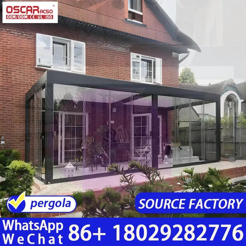 

4x3 Motorized Bioclimatic Aluminium Pergola Waterproof Outdoor Pavilion Factory Direct from Vietnam Low Tax High Quality Shading